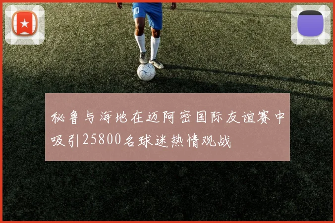 秘鲁与海地在迈阿密国际友谊赛中吸引25800名球迷热情观战